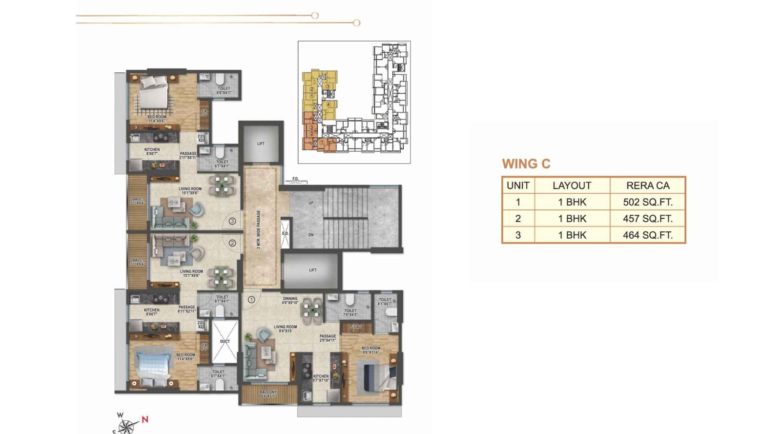 The-Meridian-Tower-Floor-Plan-Wing-C