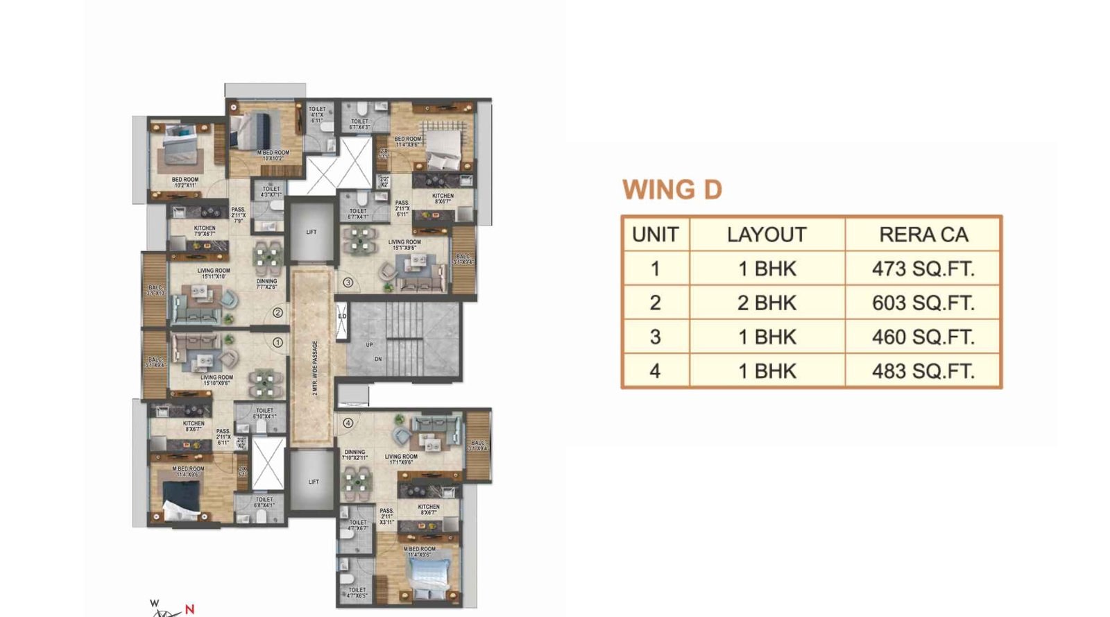 The-Meridian-Tower-Floor-Plan-Wing-D